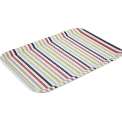 Gifi Plateau mélamine motif bayadère multicolore