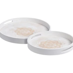 Gifi Plateau petit modèle motif Mandala bois