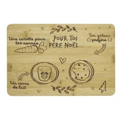 Gifi Plateau Père Noël en bambou