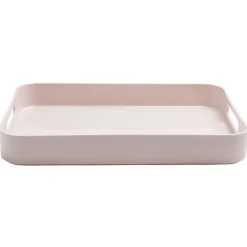 Gifi Plateau rectangulaire avec poignées uni rose