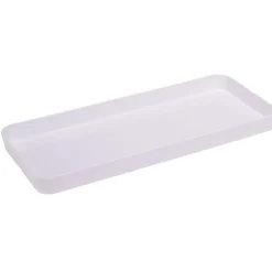 Gifi Aménagement Salle De Bain^Plateau rectangulaire blanc plastique 26x11xH2cm