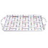 Gifi Plateau rectangulaire blanc motifs carreaux multicolores 34x50,5cm