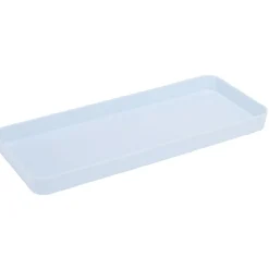Gifi Aménagement Salle De Bain^Plateau rectangulaire bleu plastique 26x11xH2cm