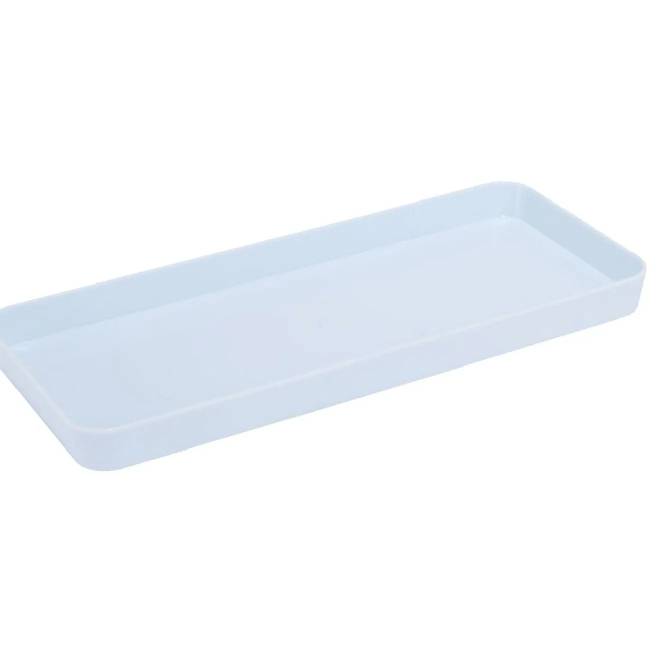 Gifi Aménagement Salle De Bain^Plateau rectangulaire bleu plastique 26x11xH2cm