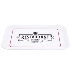 Gifi Plateau rectangulaire brasserie "restaurant cuisine" blanc 27x38cm