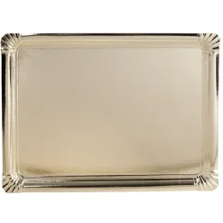 Gifi Plateau rectangulaire doré en carton x3