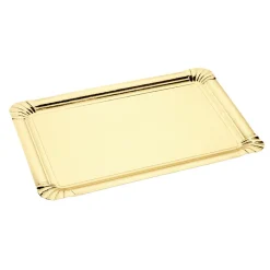 Gifi Plateau rectangulaire en carton doré x 5