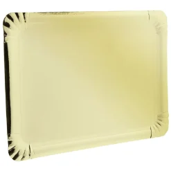 Gifi Plateau rectangulaire en carton doré x5