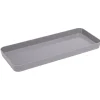 Gifi Aménagement Salle De Bain^Plateau rectangulaire gris plastique 26x11xH2cm