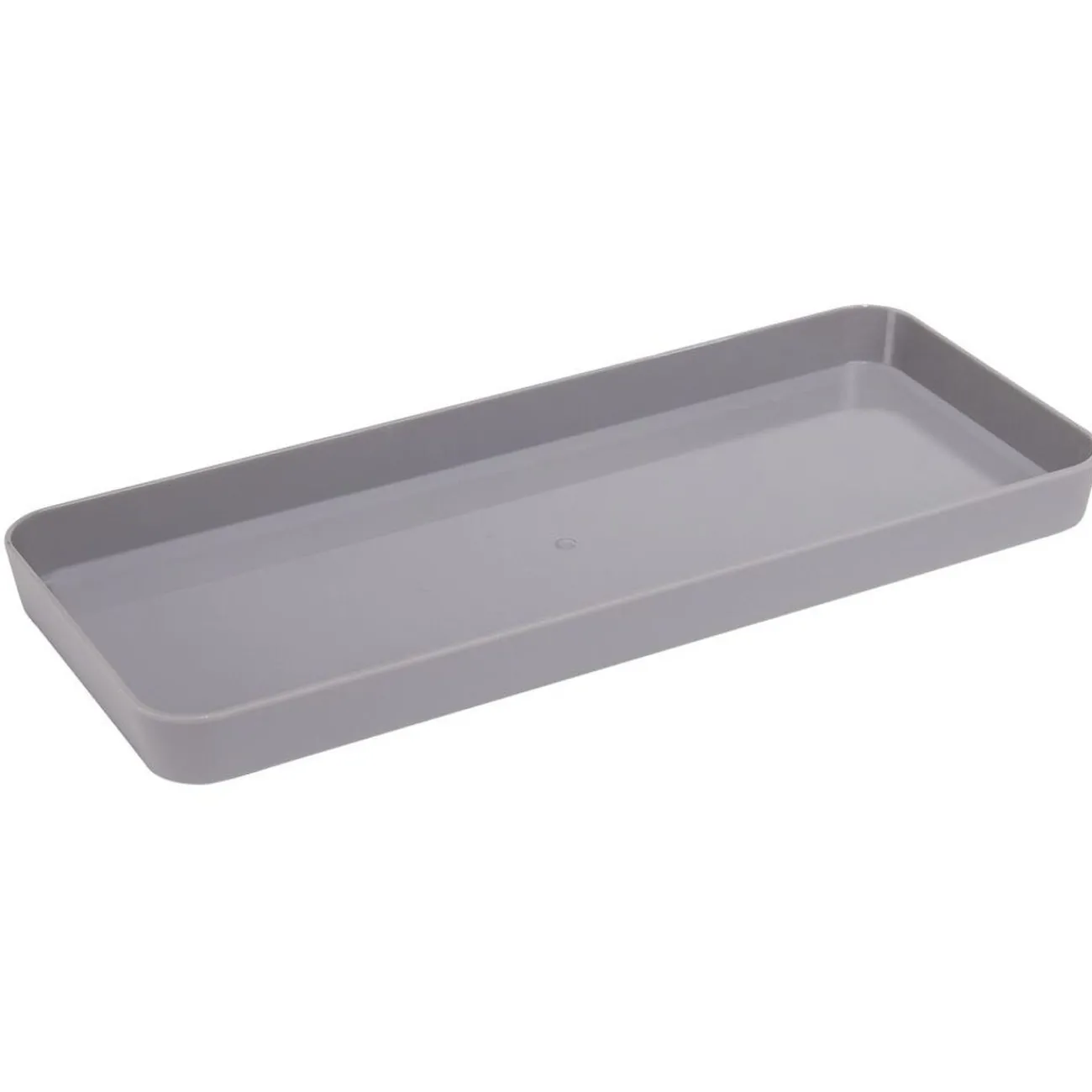 Gifi Aménagement Salle De Bain^Plateau rectangulaire gris plastique 26x11xH2cm