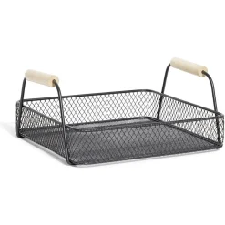 Gifi Plateau rectangulaire maille métal noir
