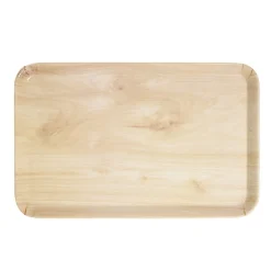 Gifi Plateau rectangulaire mélaminé effet bois naturel 19x30cm