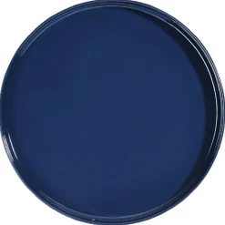 Gifi Plateau rond bleu nuit et doré