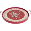 Gifi Plateau rond Disney Mickey en bois avec anse métal Ø35cm
