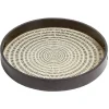 Gifi Plateau rond en mdf design noir naturel Ø38 cm