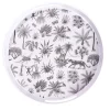 Gifi Plateau rond mélaminé motif savane blanc et noir Ø34,5xH5cm