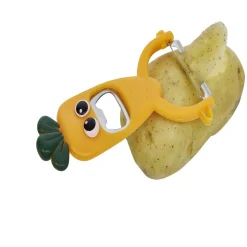 Gifi Éplucheur décapsuleur forme carotte orange L13,5cm