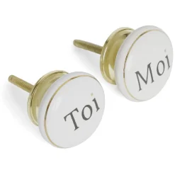 Gifi Quincaillerie^Poignée de meuble en céramique x2