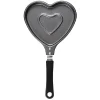 Gifi Poêle à pancake forme coeur gris et noir L15cm