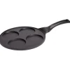 Gifi Poêle 4 pancakes anti adhérente aluminium noir