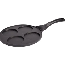 Gifi Poêle 4 pancakes anti adhérente aluminium noir