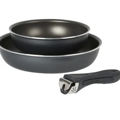Gifi Poêle anti adhérente grise x2