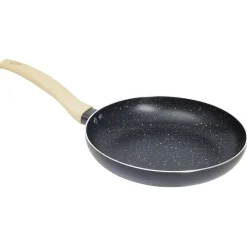 Gifi Poêle antiadhérente poignée soft touch beige et noir Ø24cm