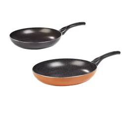 Gifi Poêle effet pierre noire et orange x2