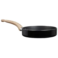 Gifi Poêle noire manche effet bois Ø 20