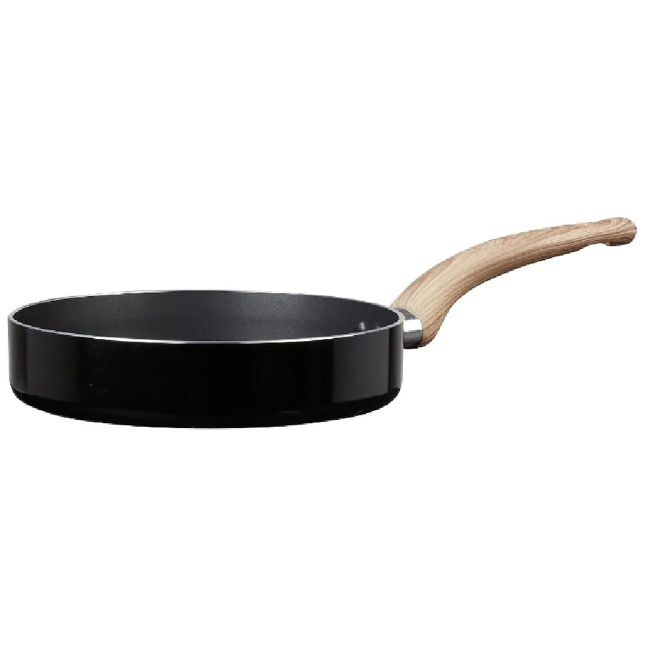 Gifi Poêle noire manche effet bois Ø 20