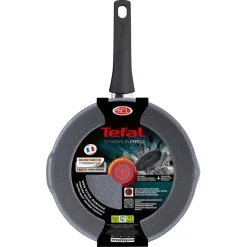 Gifi Poêle sauteuse Tefal Mineralia Force aluminium moucheté gris noir ø 26 cm