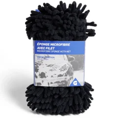 Gifi Nettoyage Et Entretien|Éponge nettoyante voiture microfibre rouge avec filet spéciale finition