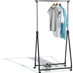 Gifi Rangement|Portant à roulettes pliant hauteur extensible