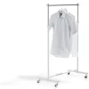 Gifi Rangement|Portant à vêtements gris sur roulettes