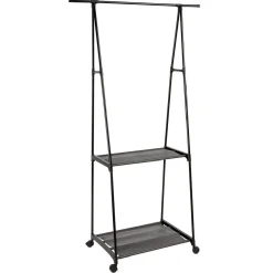 Gifi Rangement|Portant avec tablettes métal noir