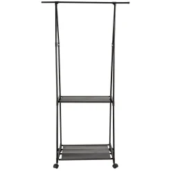 Gifi Rangement|Portant avec tablettes métal noir