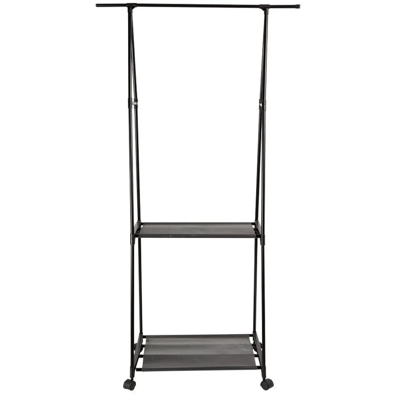 Gifi Rangement|Portant avec tablettes métal noir