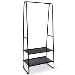 Gifi Rangement|Portant avec tablettes métal pvc noir