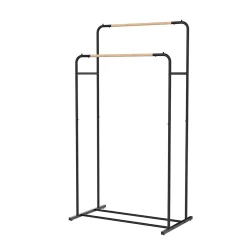 Gifi Rangement|Portant double métal noir L70xl50xH50cm