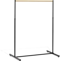 Gifi Rangement|Portant en métal hauteur réglable décor bois et noir