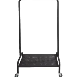 Gifi Rangement|Portant tube noir avec étagère