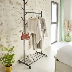 Gifi Rangement|Portant vêtements 3 en1