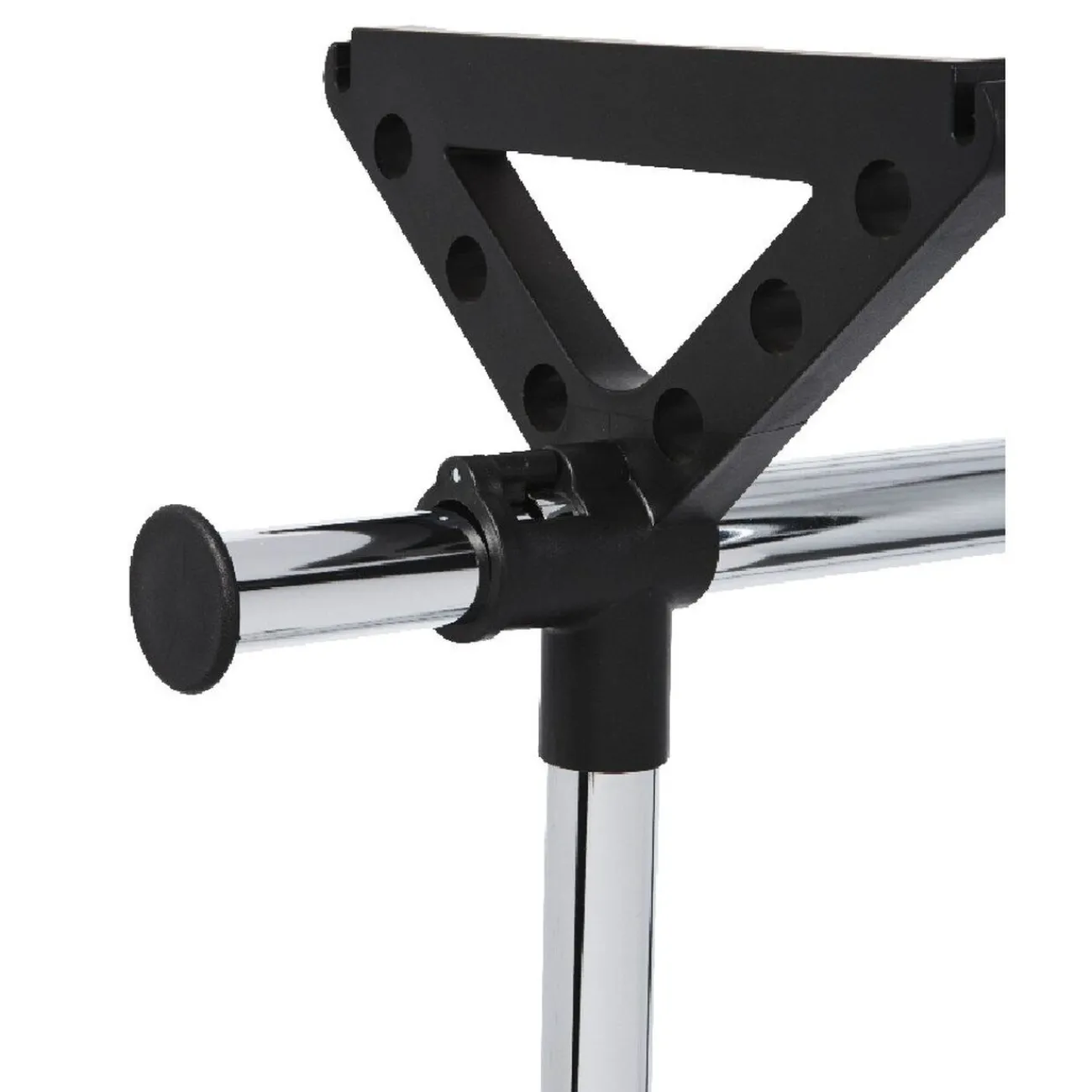 Gifi Rangement|Portant vêtements à roulettes noir et gris