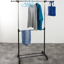 Gifi Rangement|Portant vêtements double noir