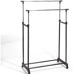 Gifi Rangement|Portant vêtements double noir