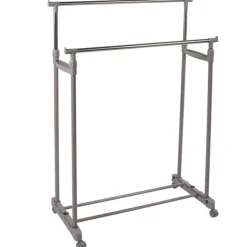 Gifi Rangement|Portant vêtements double taupe