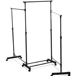 Gifi Rangement|Portant vêtements triple à roulettes