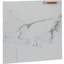 Gifi Rangement|Porte Box Cube bois effet marbre 32,2x32,2x1,2cm blanc