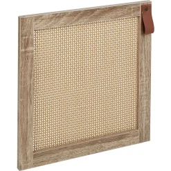 Gifi Rangement|Porte cannage Box Cube 32,2xH32,2x1,2cm bois marron