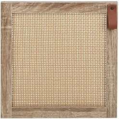 Gifi Rangement|Porte cannage Box Cube 32,2xH32,2x1,2cm bois marron